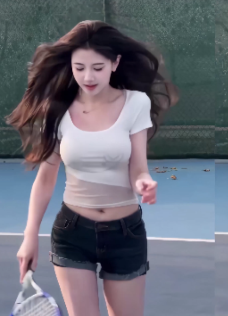 刘二萌AI换装黑丝眼镜娘变装秀1V597M抖音网红太顶了